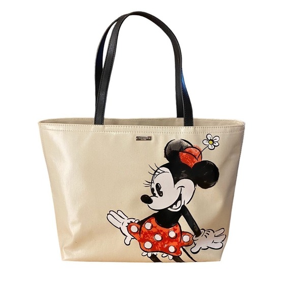 Kate Spade x Disney Minnie Mouse Francis Womens Tote Bag Cream OS - Picture 9 of 16
